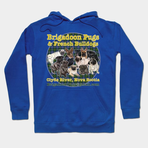 Brigadoon Pugs Hoodie by FivePugs